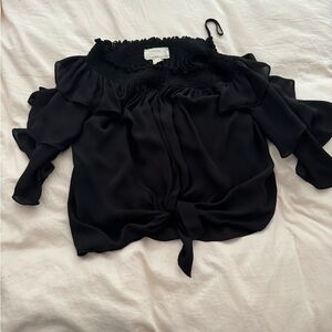 Nicole miller - black off the shoulder top